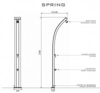 Arkema SPRING záhradná solárna sprcha 30 L - piesková