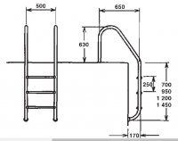 Rebrík Standard, 5 stupňov - slaná voda