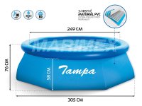 Bazén Tampa 3,05 x 0,76m s kartušovou filtráciou