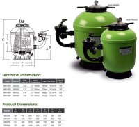 Bazénová filtracia SMG 750 s bočným 6-cestným ventilom - 22m3