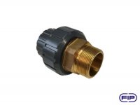 Šróbenie PVC/Mosadz D50 mm - lepenie / vonkajší závit 1 1/2´´
