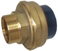 Šróbenie PVC/Mosadz D50 mm - lepenie / vonkajší závit 1 1/2"