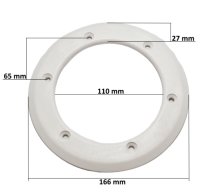 Príruba + tesnenie + skrutky dnovej regulovateľnej trysky