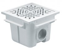 Dnová výpusť pre betónové bazény z ABS plastu 210x210mm