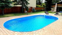Oválny bazén IBIZA PLUS 700 - 7,00 x 3,50 x 1,50 m piesková s príslušenstvom