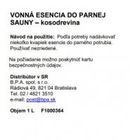 Vonná esencia do parnej sauny - kosodrevina - 1 l