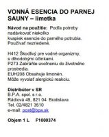 Esencia do sauny - limeta, 250ml