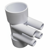 Rozdeľovač vody 2" - 4 x 3/4" - hladký