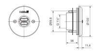 Vtoková tryska Classic nerez pre fóliové bazény 6m3/h 1 1/2"