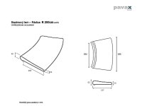 Bazénový lem umelý pieskovec - rádius R200cm, biely