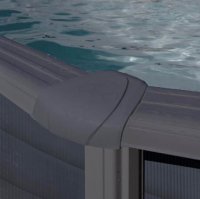 Oválny nadzemný bazén GRE Graphite 6,1 x 3,75 x 1,2m