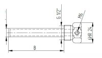 Nerezová jímka pre teplotné čidlo G1" AISI 316L - 100mm