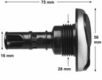 Tryska pre vírivú vaňu 2´´ Wellis priehľadná