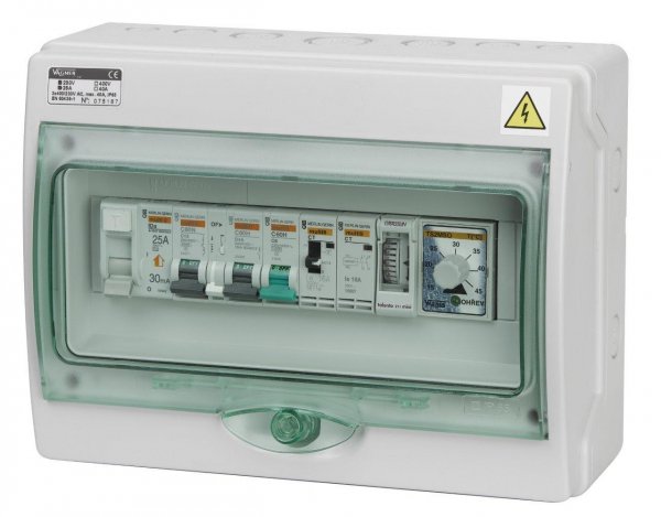 Automatické ovládanie pre filtráciu, svetlo, protiprúd a tepelné čerpadlo- F1SP3TČ+ 2x16A