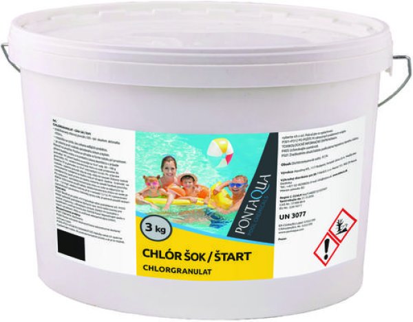 Pontaqua - chlór ŠOK/ŠTART do bazénu 3 kg