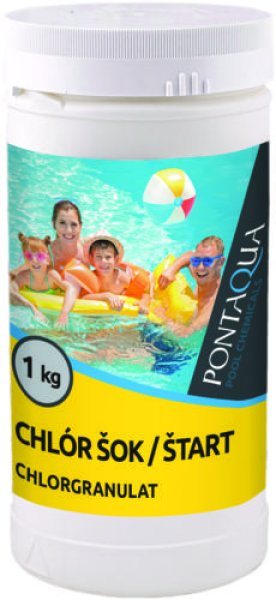 Pontaqua - chlór ŠOK/ŠTART do bazénu 1 kg