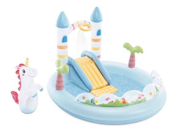 Nafukovacie hracie centrum jednorožcov hrad