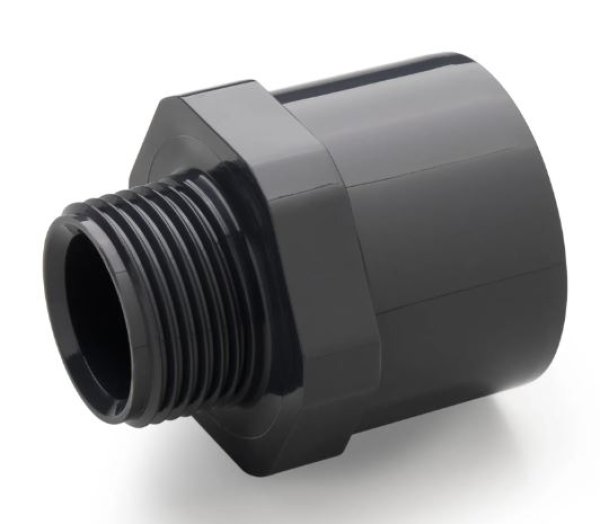 Spojka potrubia D63/50 mm lepenie / vonkajší závit 1 1/4´´